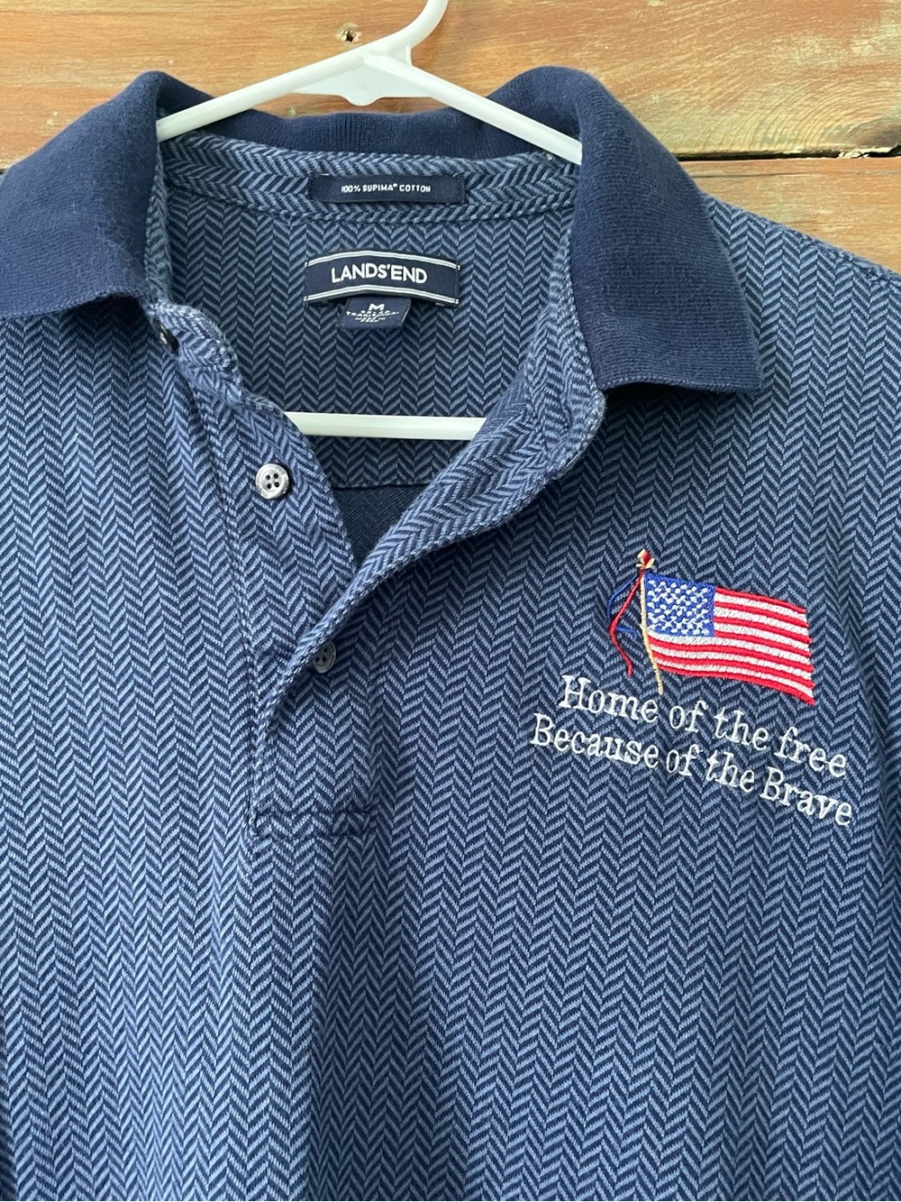 Patriot Land’s End soft chevron patterned 3-buttoned shirt - Picture 5 of 5